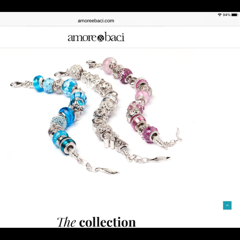 Amore&Baci bracelet with 3 charms